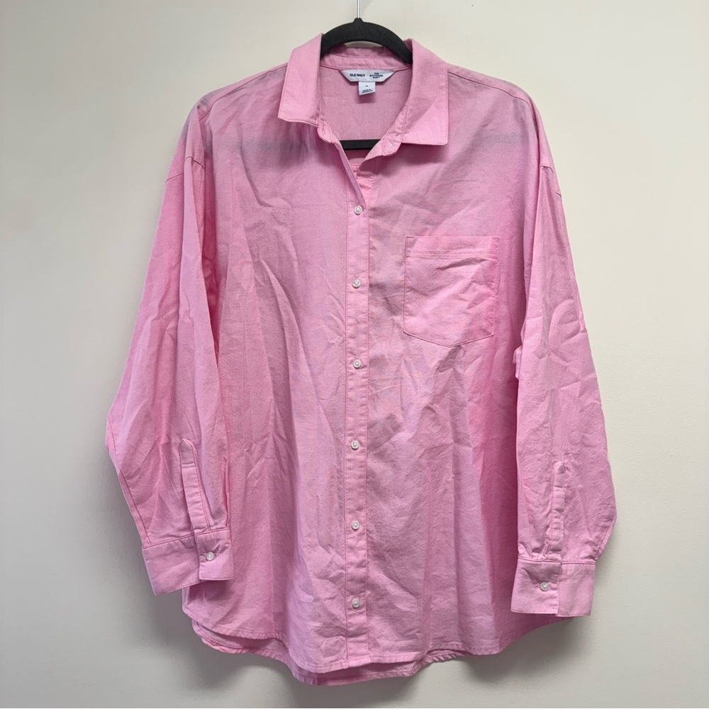 Old Navy Pink Button-Down Cotton Shirt